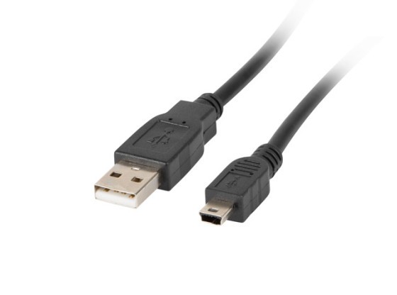 KABEL USB MINI(M)->USB-A(M) 2.0 1.8M CZARNY FERRYT (CANON) LANBERG