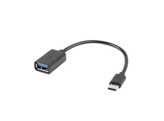 ADAPTER USB-C(M)->USB-A(F) 2.0 15CM OTG CZARNY LANBERG