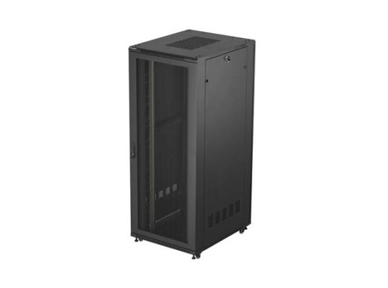SZAFA INSTALACYJNA RACK STOJĄCA 19" 42U 800X1000 CZARNA DRZWI PERFOROWANE LANBERG (FLAT PACK)