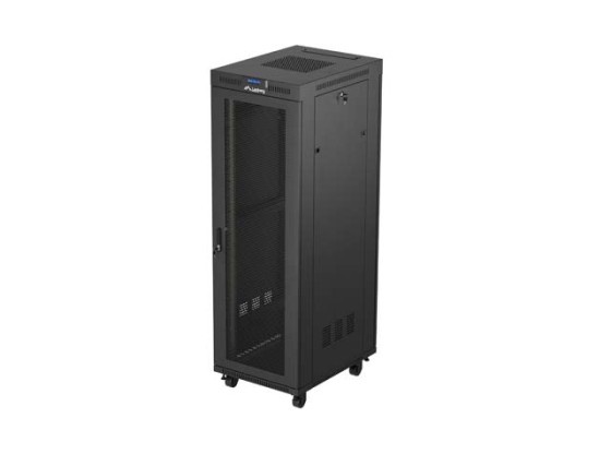 SZAFA INSTALACYJNA RACK STOJĄCA 19" 37U 600X800 CZARNA DRZWI PERFOROWANE LCD LANBERG (FLAT PACK) V2