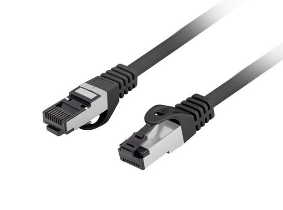 PATCHCORD KAT.8.1 S/FTP LSZH CU 0.5M CZARNY FLUKE PASSED LANBERG