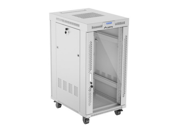 SZAFA INSTALACYJNA RACK STOJĄCA 19" 22U 600X800 SZARA DRZWI PRZESZKLONE LCD LANBERG (FLAT PACK) V2