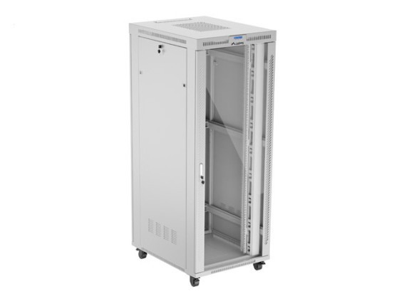 SZAFA INSTALACYJNA RACK STOJĄCA 19" 42U 800X1000 SZARA DRZWI PRZESZKLONE LCD LANBERG (FLAT PACK) V2