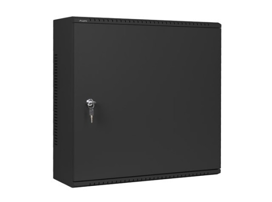 SZAFA INSTALACYJNA RACK WISZĄCA 19" 6U+3U 540X200 NISKOPROFILOWA CZARNA LANBERG (ZŁOŻONA)