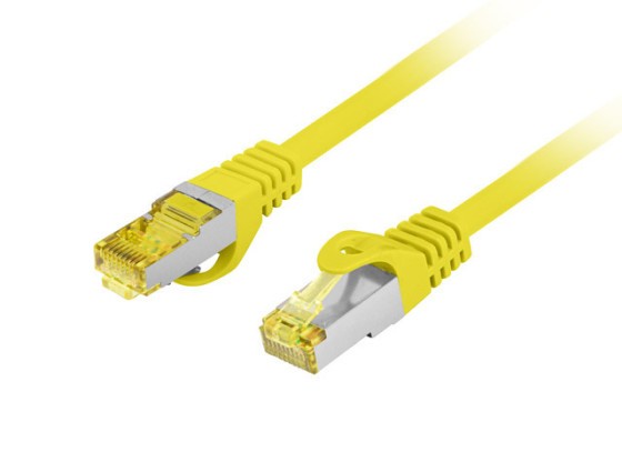 PATCHCORD KAT.6A S/FTP LSZH CU 15M ŻÓŁTY FLUKE PASSED LANBERG