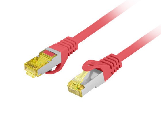 PATCHCORD KAT.6A S/FTP LSZH CU 20M CZERWONY FLUKE PASSED LANBERG
