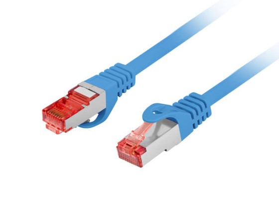 PATCHCORD KAT.6 S/FTP LSZH CU 0.5M NIEBIESKI FLUKE PASSED LANBERG