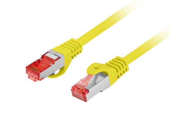 PATCHCORD KAT.6 S/FTP LSZH CU 3M ŻÓŁTY FLUKE PASSED LANBERG