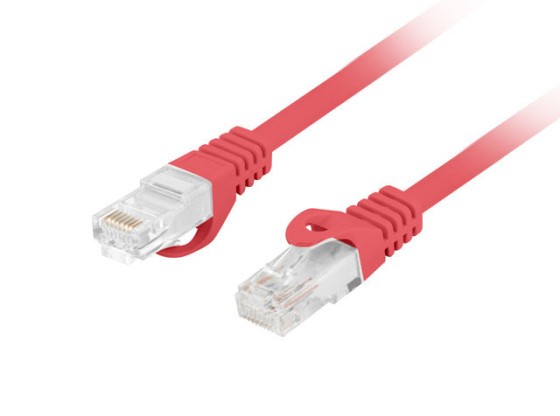 PATCHCORD KAT.6 UTP LSZH CU 15M CZERWONY FLUKE PASSED LANBERG