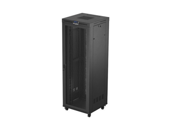 SZAFA INSTALACYJNA RACK STOJĄCA 19" 47U 800X800 CZARNA DRZWI PERFOROWANE LCD LANBERG (FLAT PACK)