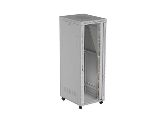 SZAFA INSTALACYJNA RACK STOJĄCA 19" 47U 800X1000 SZARA DRZWI PRZESZKLONE LCD LANBERG (FLAT PACK) V2