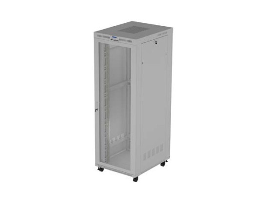 SZAFA INSTALACYJNA RACK STOJĄCA 19" 47U 800X1000 SZARA DRZWI PERFOROWANE LCD LANBERG (FLAT PACK) V2
