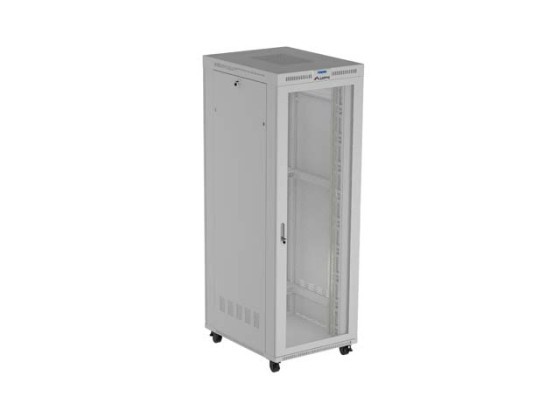 SZAFA INSTALACYJNA RACK STOJĄCA 19" 47U 800X1000 SZARA DRZWI PERFOROWANE LCD LANBERG (FLAT PACK) V2