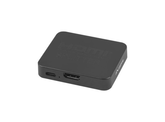 SPLITTER VIDEO LANBERG HDMI->2X HDMI 4K + PORT USB-C CZARNY
