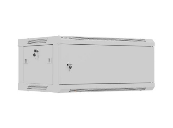 SZAFA INSTALACYJNA RACK WISZĄCA 19" 4U 600X450 SZARA DRZWI METALOWE LANBERG (FLAT PACK)