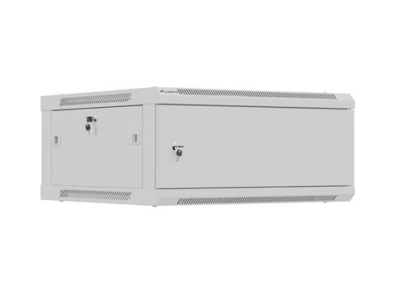 SZAFA INSTALACYJNA RACK WISZĄCA 19" 4U 600X600 SZARA DRZWI METALOWE LANBERG (FLAT PACK)