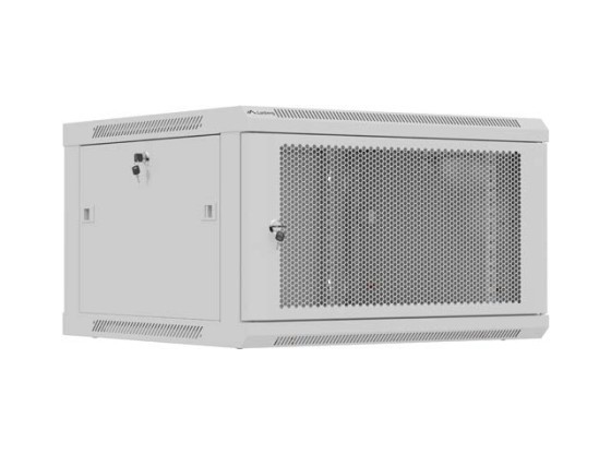 SZAFA INSTALACYJNA RACK WISZĄCA 19" 6U 600X600 SZARA DRZWI PERFOROWANE LANBERG (FLAT PACK)