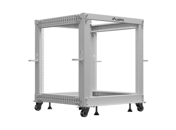 OPEN RACK 19" 12U 600X600-1100 REGULOWANY SZARY LANBERG