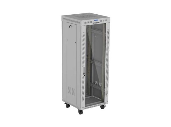 SZAFA INSTALACYJNA RACK STOJĄCA 19" 32U 600X600 SZARA DRZWI PRZESZKLONE LCD LANBERG (FLAT PACK) V2