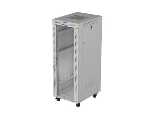 SZAFA INSTALACYJNA RACK STOJĄCA 19" 32U 600X800 SZARA DRZWI PRZESZKLONE LCD LANBERG (FLAT PACK) V2