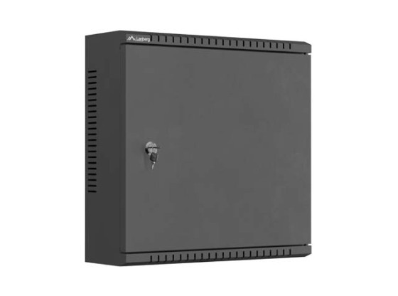 SZAFA INSTALACYJNA TPR 10" Z PŁYTĄ MESH 400X400X140 CZARNA LANBERG (ZŁOŻONA)