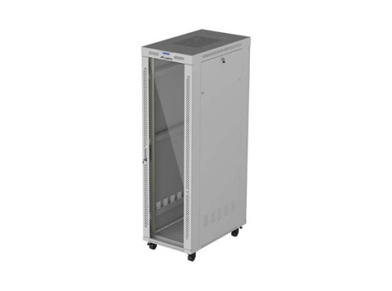 SZAFA INSTALACYJNA RACK STOJĄCA 19" 42U 600X1000 SZARA DRZWI PRZESZKLONE LCD LANBERG (FLAT PACK)