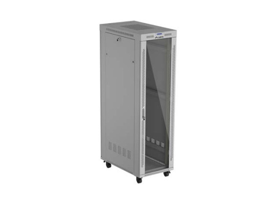 SZAFA INSTALACYJNA RACK STOJĄCA 19" 42U 600X1000 SZARA DRZWI PRZESZKLONE LCD LANBERG (FLAT PACK)