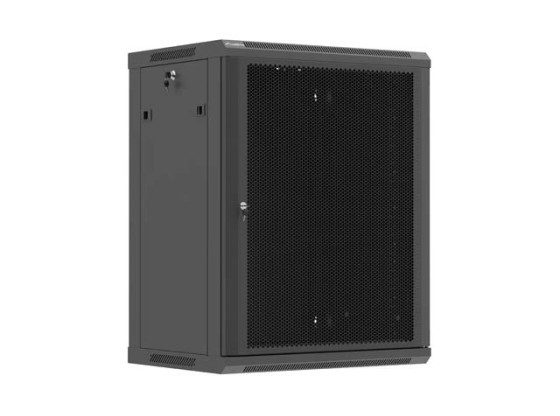 SZAFA INSTALACYJNA RACK WISZĄCA 19" 15U 600X450 CZARNA DRZWI PERFOROWANE LANBERG (FLAT PACK)