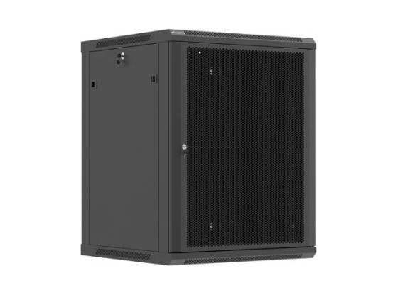 SZAFA INSTALACYJNA RACK WISZĄCA 19" 15U 600X600 CZARNA DRZWI PERFOROWANE LANBERG (FLAT PACK)