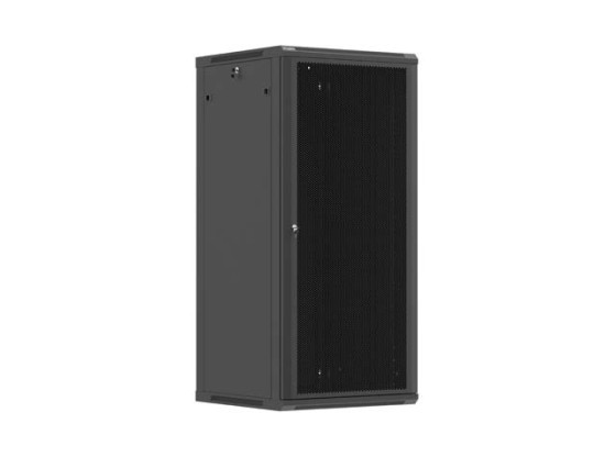 SZAFA INSTALACYJNA RACK WISZĄCA 19" 27U 600X600 CZARNA DRZWI PERFOROWANE LANBERG (FLAT PACK)