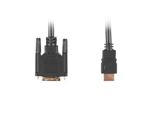 KABEL HDMI M DVI D M 18 1 0 5M CZARNY SINGLE LINK POZŁACANE STYKI