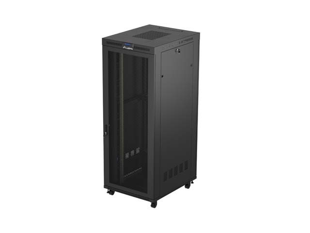 SZAFA INSTALACYJNA RACK STOJĄCA 19" 42U 800X1000 CZARNA DRZWI PERFOROWANE LCD LANBERG (FLAT PACK) V2