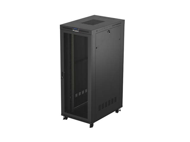SZAFA INSTALACYJNA RACK STOJĄCA 19" 42U 800X1200 CZARNA DRZWI PERFOROWANE LCD LANBERG (FLAT PACK) V2