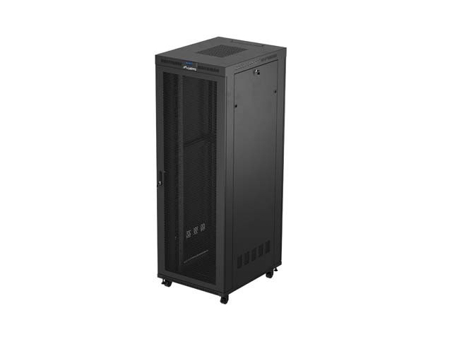 SZAFA INSTALACYJNA RACK STOJĄCA 19" 47U 800X1000 CZARNA DRZWI PERFOROWANE LCD LANBERG (FLAT PACK) V2