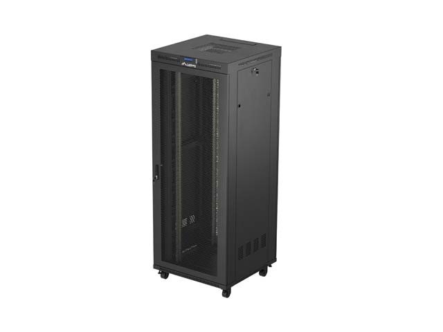 SZAFA INSTALACYJNA RACK STOJĄCA 19" 42U 800X800 CZARNA DRZWI PERFOROWANE LCD LANBERG (FLAT PACK)