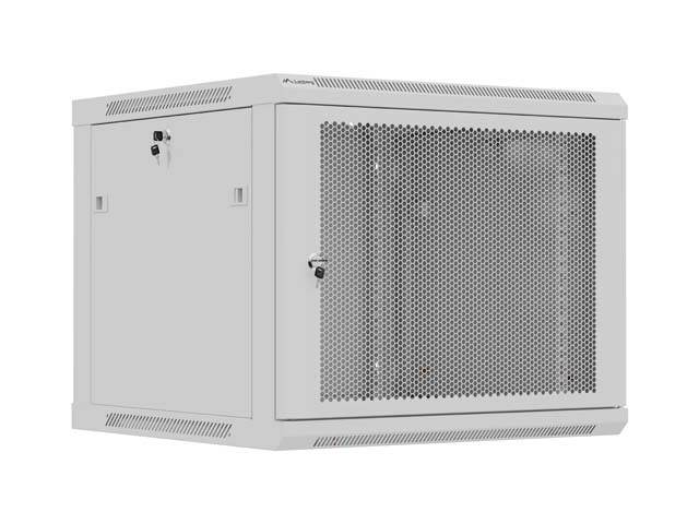 SZAFA INSTALACYJNA RACK WISZĄCA 19" 9U 600X600 SZARA DRZWI PERFOROWANE LANBERG (FLAT PACK)